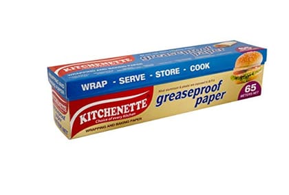 Kitchenette Food Wrapping Paper - 65 meter | Family pack | Food Grade and Unprinted Paper | Coreless Roll | Microwave Safe |AKA - Butter Paper|