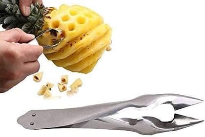 Store4Hope Pineapple Eye Peeler Stainless Steel Cutter Practical Seed Remover Clip Home Fruit Vegetable Tools Kitchen Tools (1 pcs)