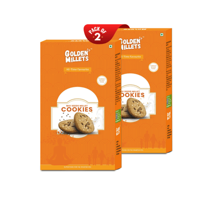 GOLDEN MILLETS Mix seeds millet cookies,0% Maida, Cookies  (150 g, Pack of 2)