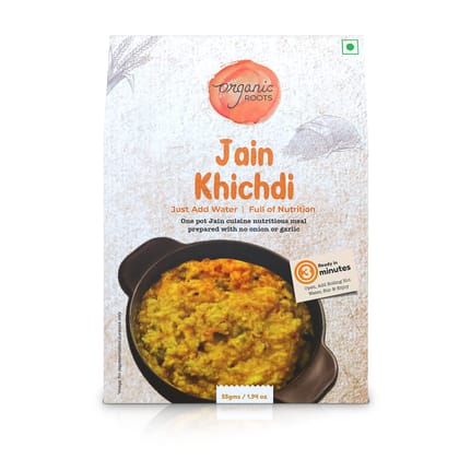 Organic Roots Jain Khichdi, Instant Food, Healthy Food, Ready to Eat Full Meal, No MSG, No Preservatives, All Natural, Packed Food, 55 Gm (Pack of 2)