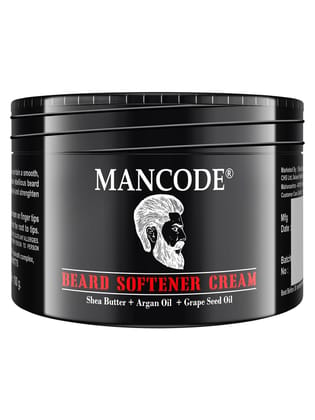 Mancode Beard Softener Cream for Men - 100 gm | Nourishes Your Beard & Mustache Hydrates Beard Tames Frizzes| Long Lasting Moisturization Itch Free Beard - Mooch Glossy Finish | Enriched with Vitamins Shea Butter Argan Oil Grape Seed Oil