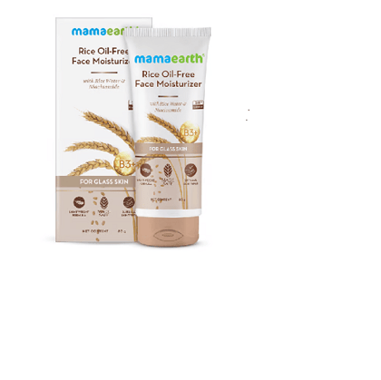 Mamaearth Rice Oil-Free Face Moisturizer, for Oily Skin, With Rice Water & Niacinamide (80 g)