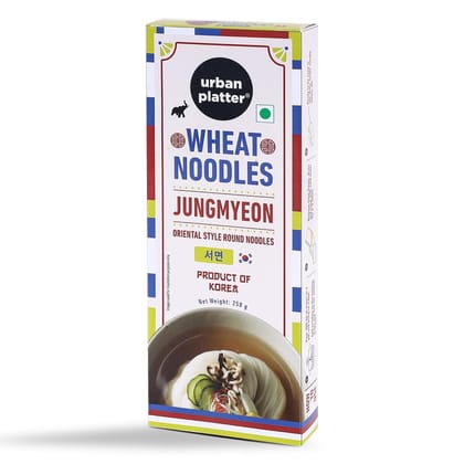Urban Platter Jungmyeon Wheat Noodles, 250g (Round Korean Noodles, Chewy texture, Oriental Style, Product of Korea)