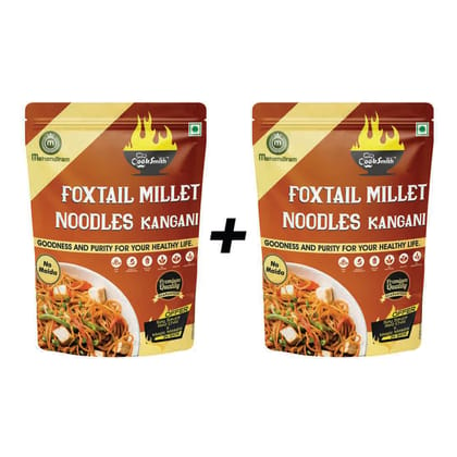 Cook Smith Healthy Foxtail Hakka Noodles| No Maida, No Fried, No MSG, No Preservatives | Sun Dried |Naturle Colours | Kangni | Cook Smith Noodles Pack 400gm (Pack of 2)