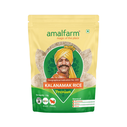 Amalfarm Kala Namak Aromatic Rice || Buddha Rice with Bran| Pure & Unadulterated |Rich in Zinc and Protein| Immunity booster| Daily Consumption Rice | 100% Natural Premium| 1kg