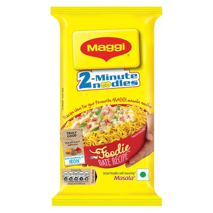 Maggi 2-Minute Instant Noodles, Masala Noodles With Goodness Of Iron, 140G Pouch
